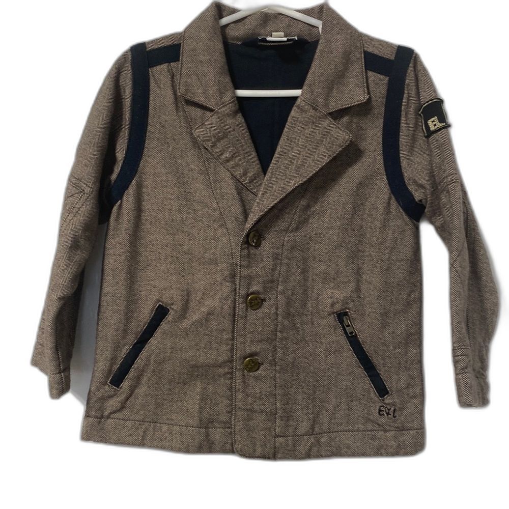 Eliane & Lena size 3 boys three button tweed jacket